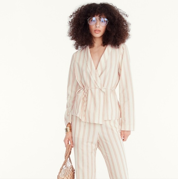 J. Crew Women's Wrap Top in Stripe Size XS - Picture 2 of 11